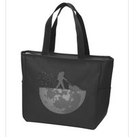 Astronaut Mowing The Lawn On The Moon Zip Tote Bag