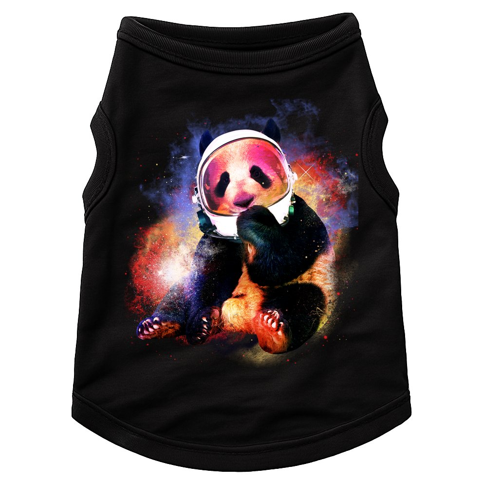 Astronaut Panda Galaxy Splatter Doggie Tank