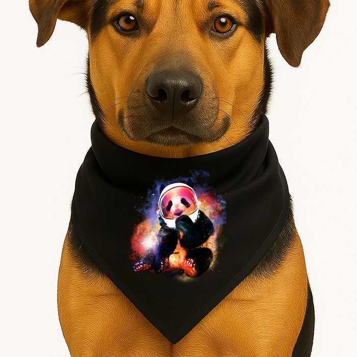 Astronaut Panda Galaxy Splatter USA-Made Doggie Bandana