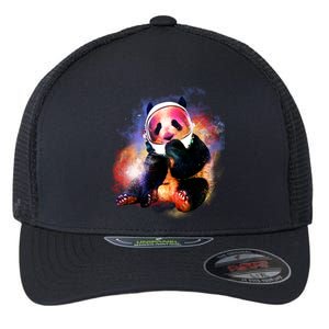 Astronaut Panda Galaxy Splatter Flexfit Unipanel Trucker Cap