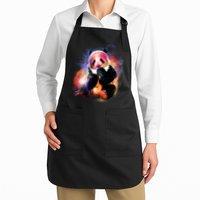 Astronaut Panda Galaxy Splatter Apron
