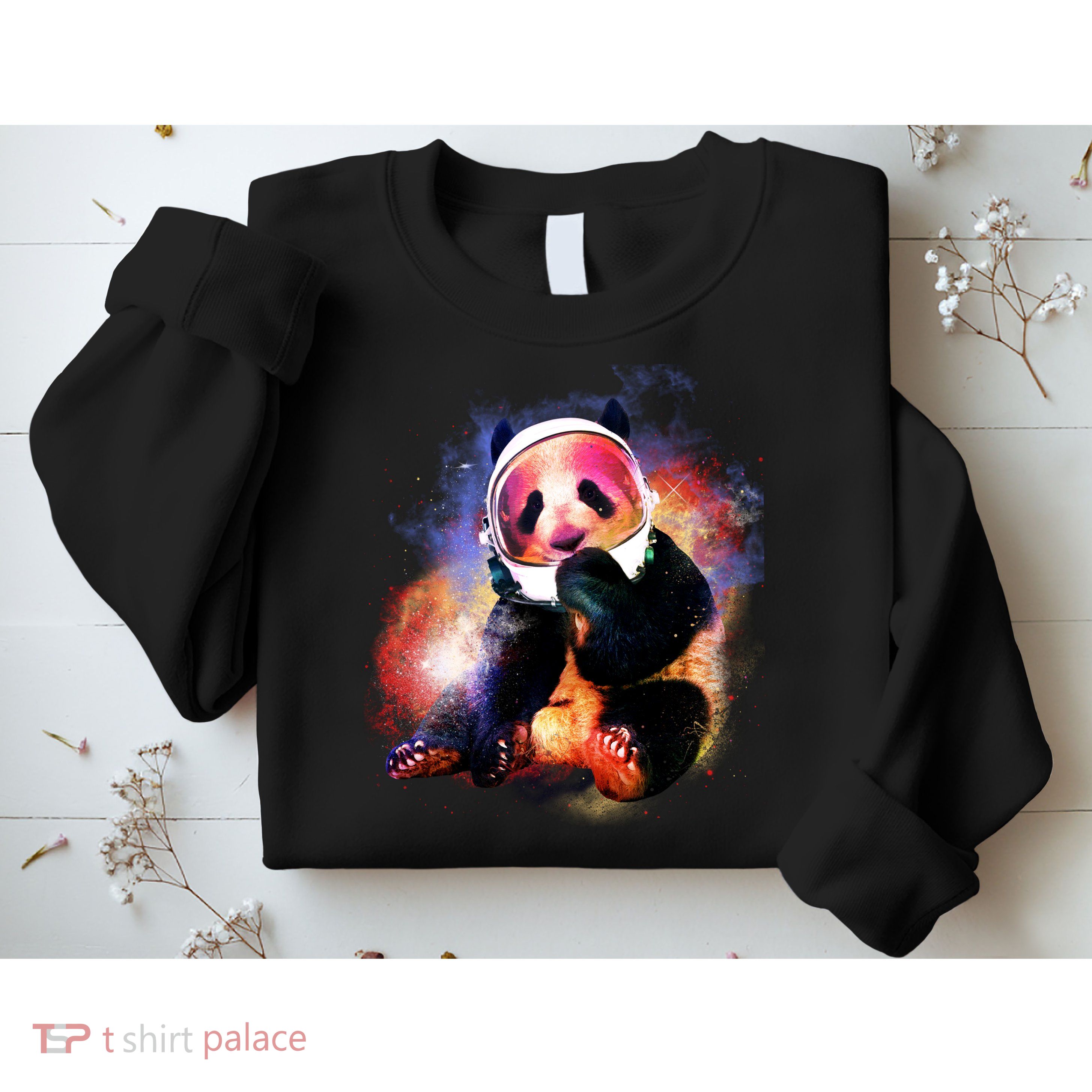 Astronaut Panda Galaxy Splatter Sweatshirt