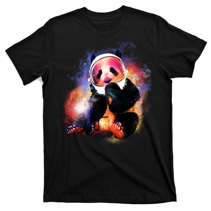 Astronaut Panda Galaxy Splatter T-Shirt