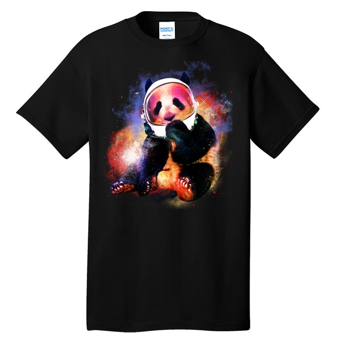 Astronaut Panda Galaxy Splatter Tall T-Shirt