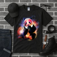 Astronaut Panda Galaxy Splatter Tall T-Shirt