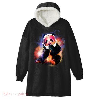 Astronaut Panda Galaxy Splatter Hooded Wearable Blanket