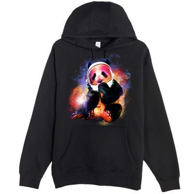Astronaut Panda Galaxy Splatter Premium Pullover Hoodie