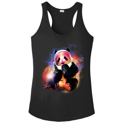 Astronaut Panda Galaxy Splatter Ladies PosiCharge Competitor Racerback Tank