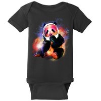 Astronaut Panda Galaxy Splatter Baby Bodysuit