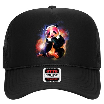 Astronaut Panda Galaxy Splatter Trucker Hat