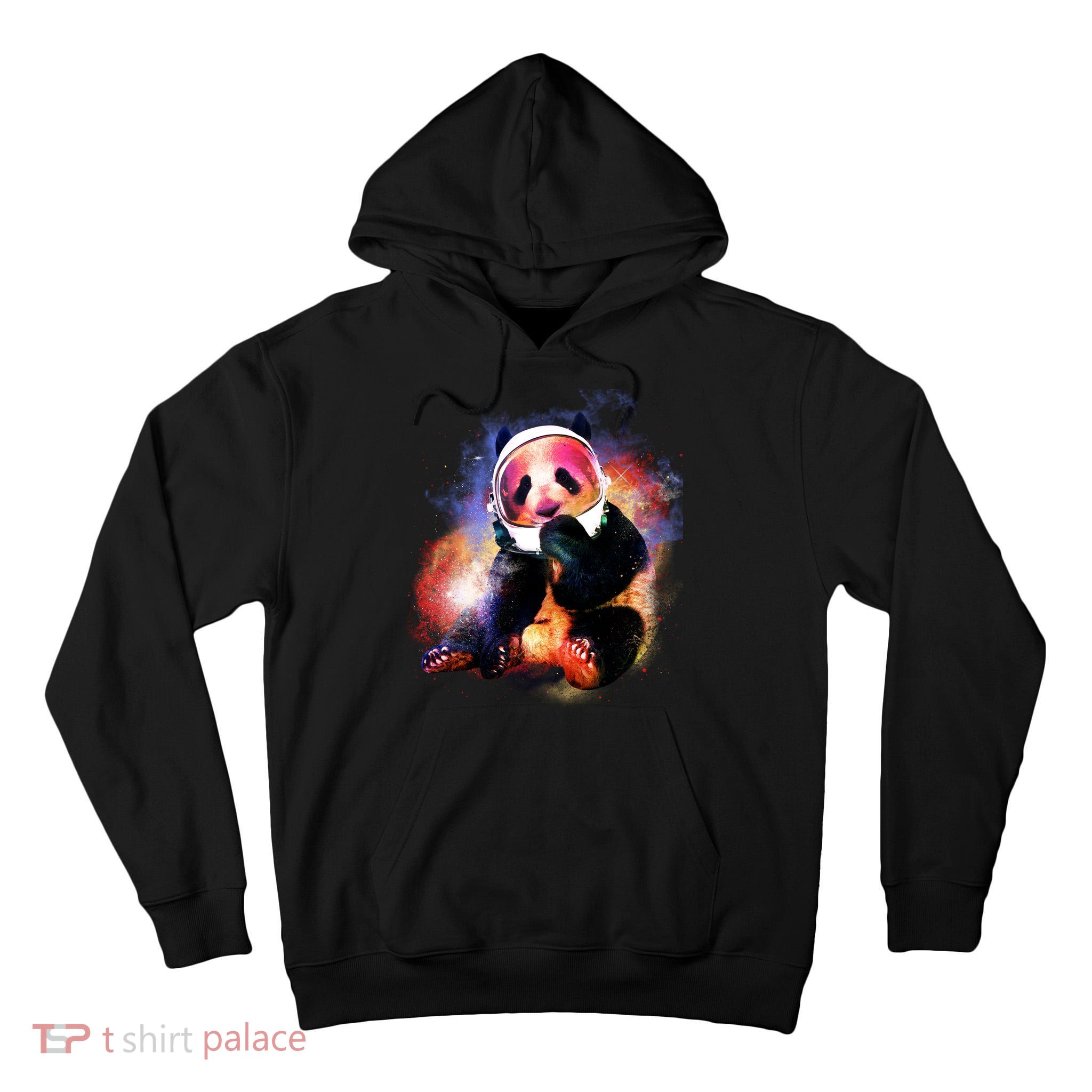 Astronaut Panda Galaxy Splatter Tall Hoodie