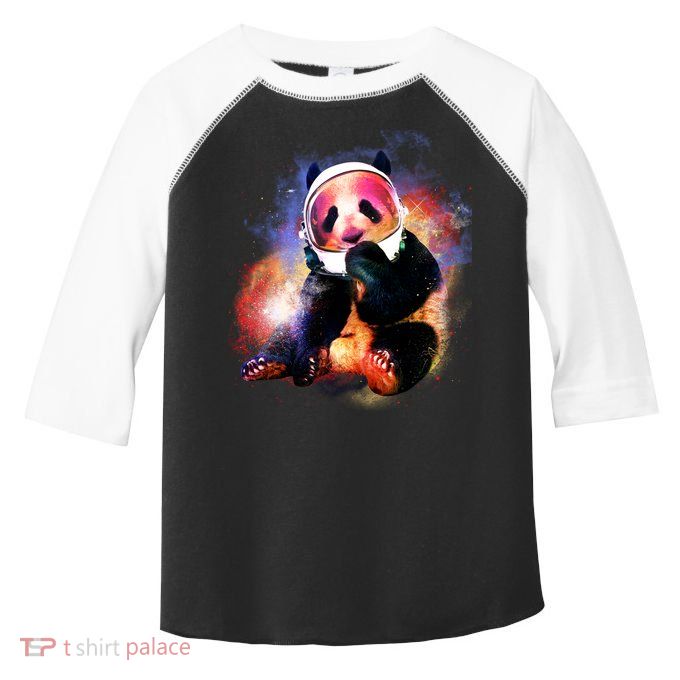 Astronaut Panda Galaxy Splatter Toddler Fine Jersey T-Shirt