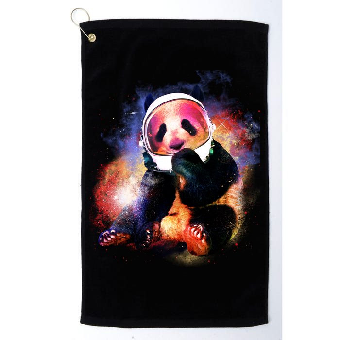 Astronaut Panda Galaxy Splatter Golf Towel