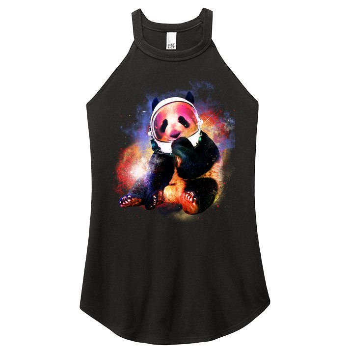 Astronaut Panda Galaxy Splatter Women's Perfect Tri Rocker Tank