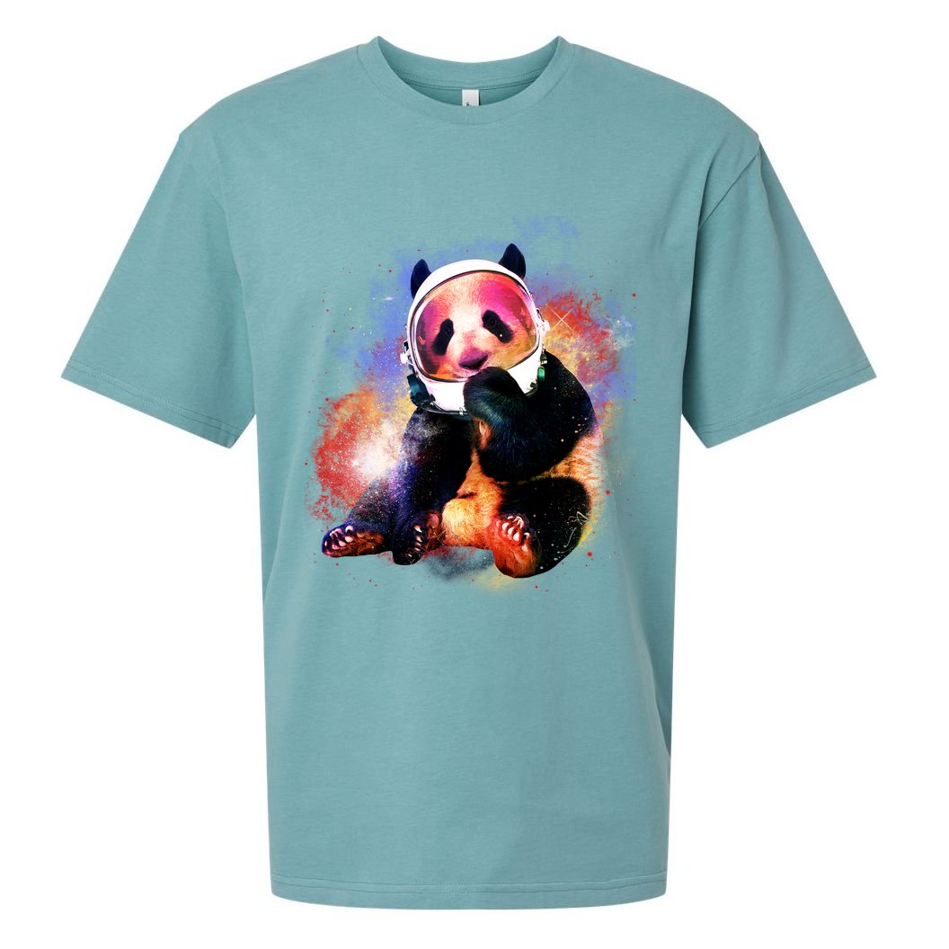 Astronaut Panda Galaxy Splatter Sueded Cloud Jersey T-Shirt
