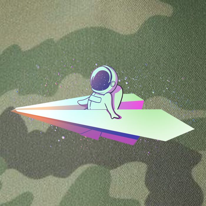 Astronaut Paper Plane Legacy Tie Dye Trucker Hat