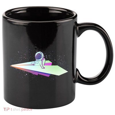 Astronaut Paper Plane 11oz C Handle Ceramic Mug
