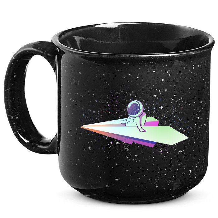 Astronaut Paper Plane 15oz Campfire Ceramic Mug
