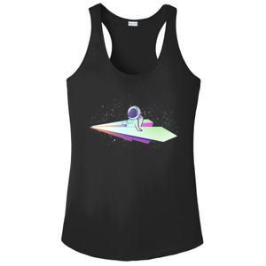 Astronaut Paper Plane Ladies PosiCharge Competitor Racerback Tank