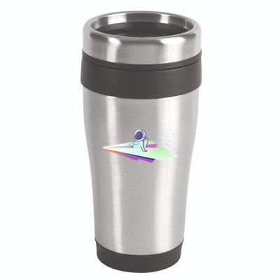 Astronaut Paper Plane 16oz Travel Tumbler