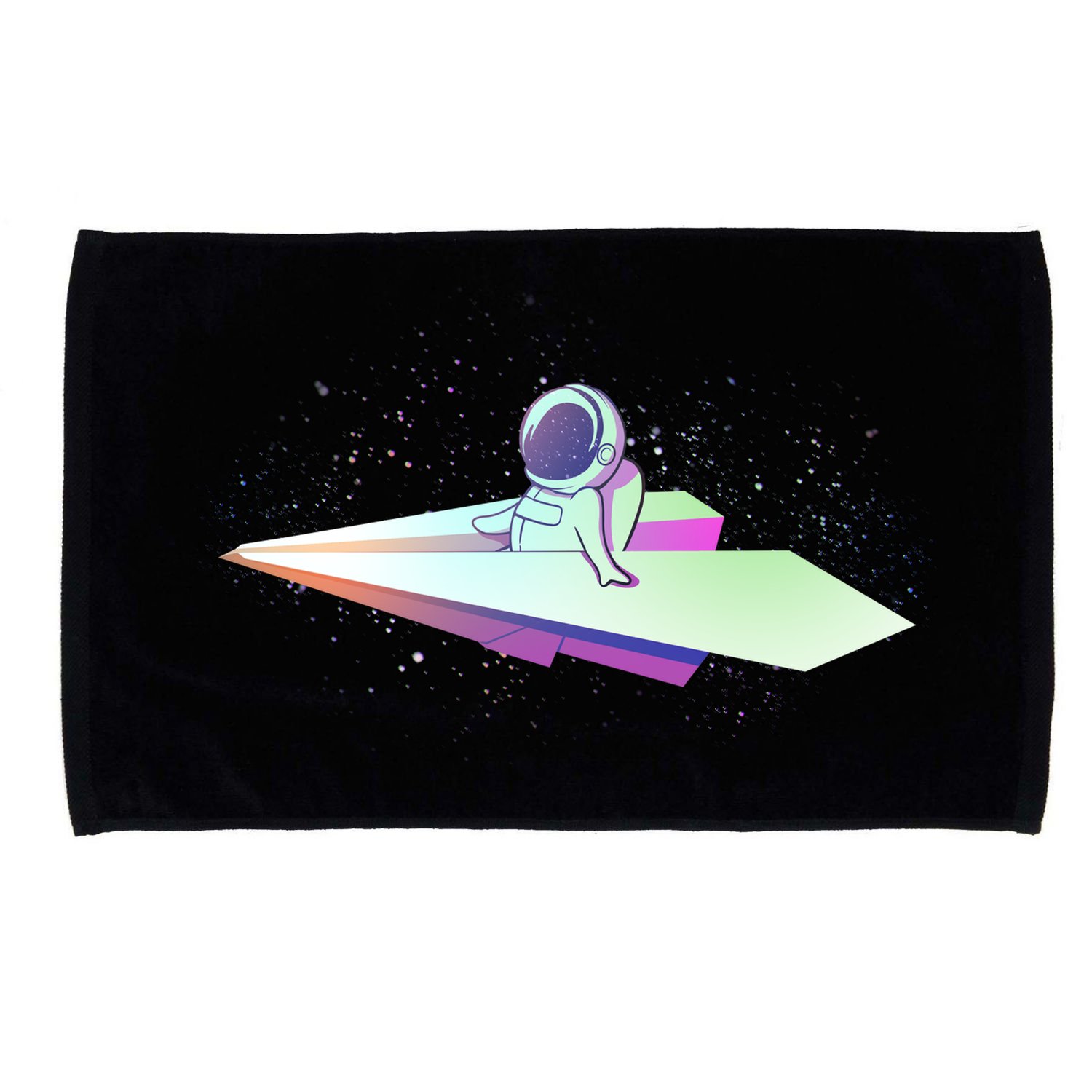 Astronaut Paper Plane Microfiber Hand Towel