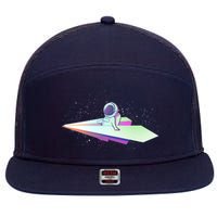 Astronaut Paper Plane 7 Panel Mesh Trucker Snapback Hat