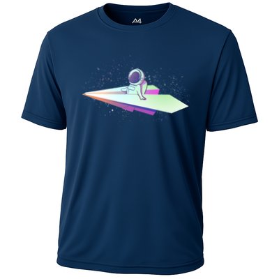 Astronaut Paper Plane Performance Shirt