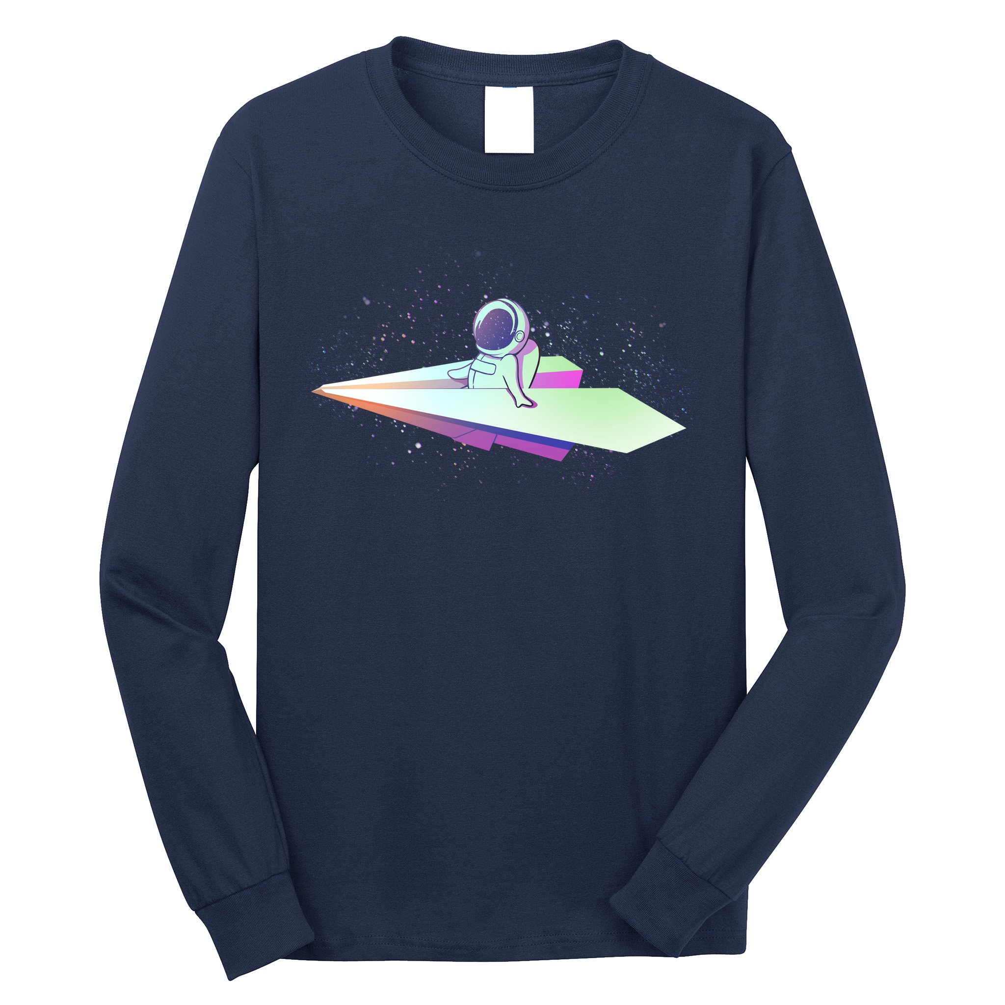 Astronaut Paper Plane Long Sleeve Shirt