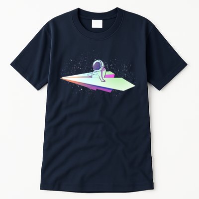 Astronaut Paper Plane Tall T-Shirt