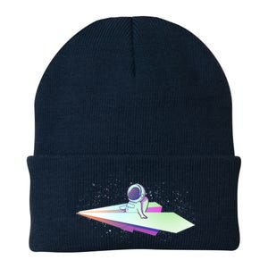 Astronaut Paper Plane Knit Cap Winter Beanie