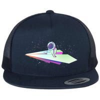 Astronaut Paper Plane Flatbill Hat