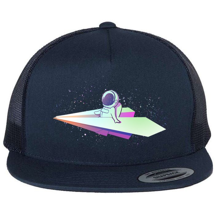 Astronaut Paper Plane Flatbill Hat