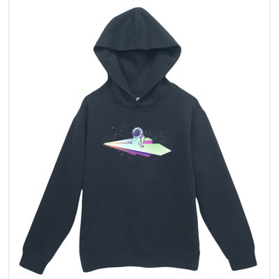 Astronaut Paper Plane Urban Pullover Hoodie