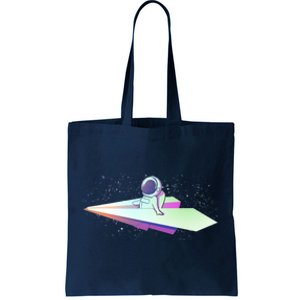 Astronaut Paper Plane Tote Bag