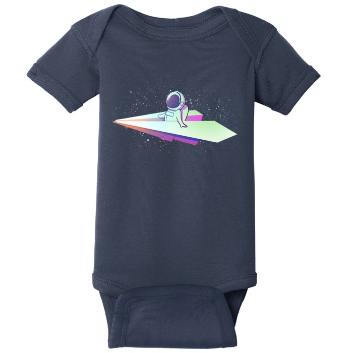Astronaut Paper Plane Baby Bodysuit