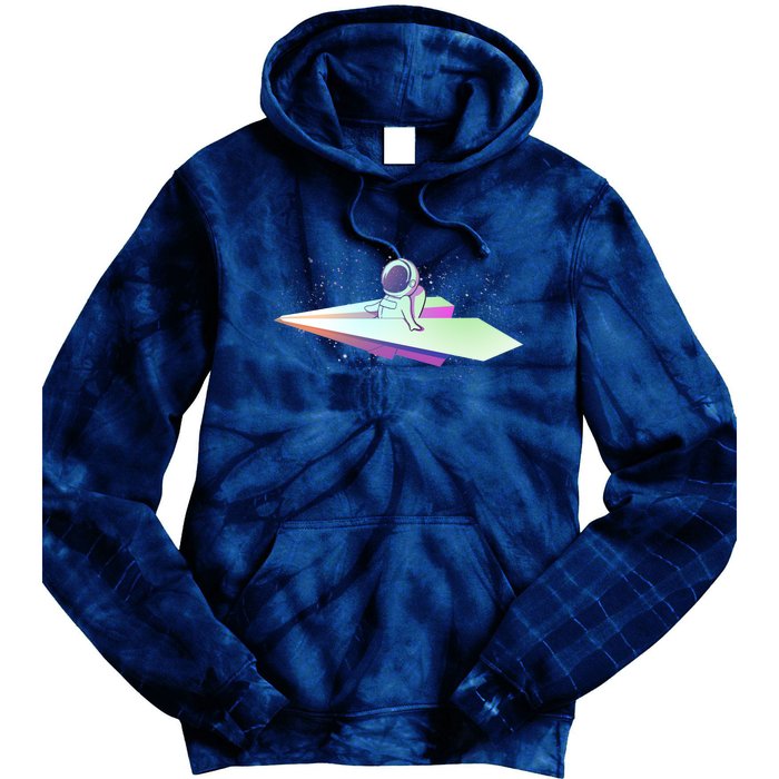 Astronaut Paper Plane Tie Dye Hoodie