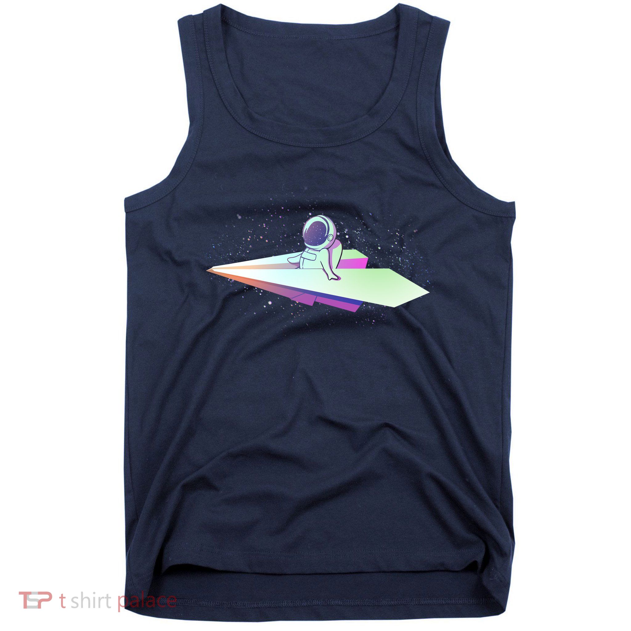 Astronaut Paper Plane Tank Top