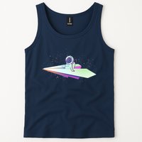 Astronaut Paper Plane Tank Top