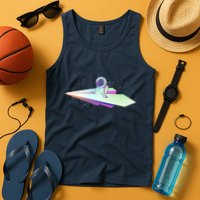 Astronaut Paper Plane Tank Top