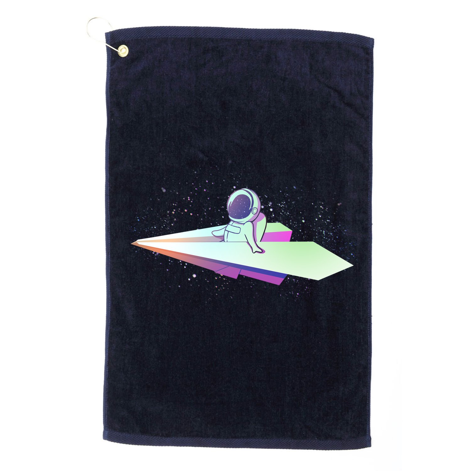 Astronaut Paper Plane Golf Towel