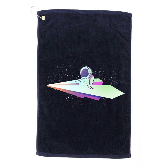 Astronaut Paper Plane Golf Towel