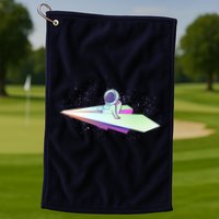 Astronaut Paper Plane Golf Towel