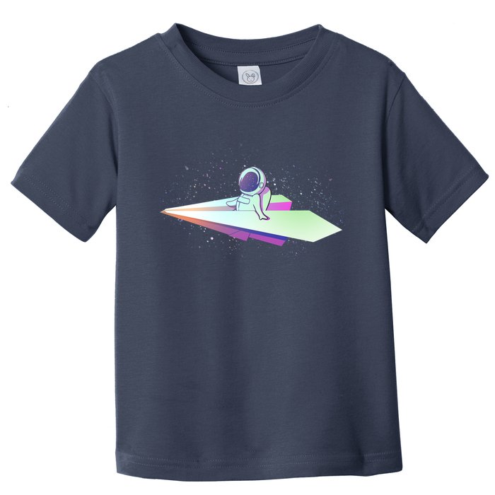 Astronaut Paper Plane Toddler T-Shirt