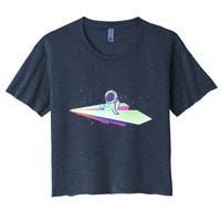 Astronaut Paper Plane Crop Top