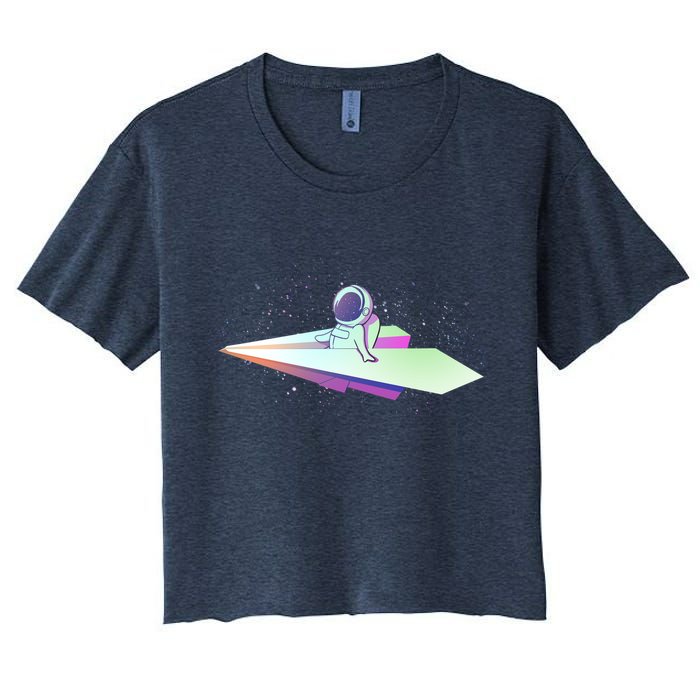 Astronaut Paper Plane Crop Top