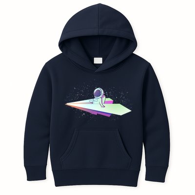 Astronaut Paper Plane Kids Hoodie