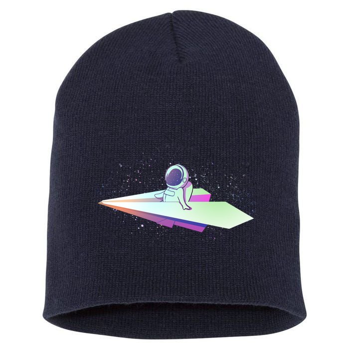 Astronaut Paper Plane Short Acrylic Beanie