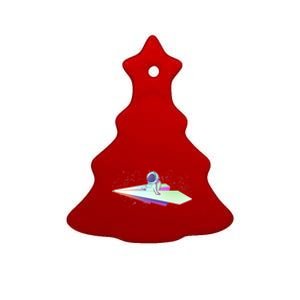 Astronaut Paper Plane Ceramic Tree Ornament