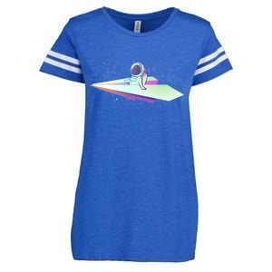 Astronaut Paper Plane Enza Ladies Jersey Football T-Shirt