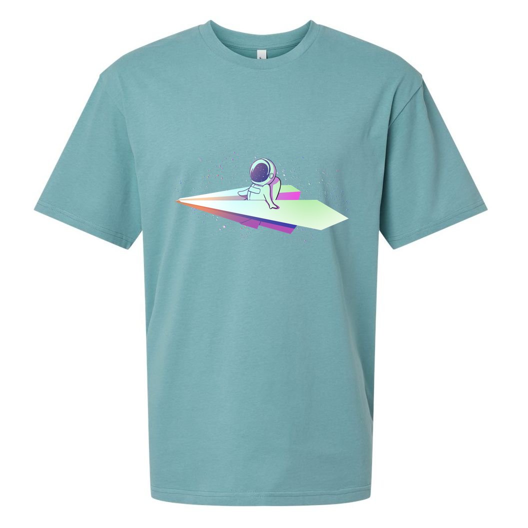 Astronaut Paper Plane Sueded Cloud Jersey T-Shirt